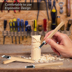 12 PCS / Set Assorted Wood Carving Tools Set with Stainless Steel Blade and Wood Handle, 12 PCS / Set Wood Carving