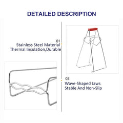 10pcs High Quality Kitchen Gadget Stainless Steel Pot Clip, Pot Clip