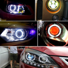 110mm 5W 180LM Angel Eyes Circles Car Headlight COB LED Lights for Vehicles, DC 12-24V
