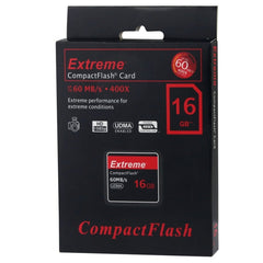 16GB Extreme Compact Flash Card, 400X Read Speed, up to 60 MB/S (100% Real Capacity), 16GB