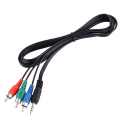 1.5m Jack 3.5mm RGB Component Video Cable, 3.5mm to 3 RCA, Length: 1.5m