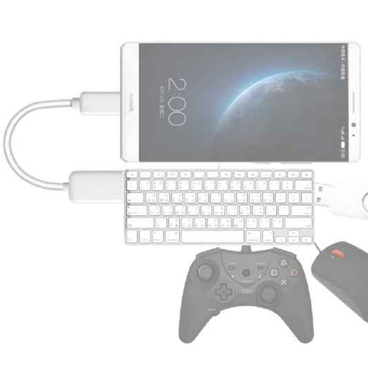 High Quality USB 2.0 AF to Micro USB 5 Pin Male Adapter Cable with OTG Function, Length: 15cm, White, Black