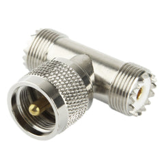 UHF Male to 2 x UHF Female Adapter, UHF Male