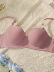 2sets Solid Underwire Lingerie Set Women Push Up Bra With Steel Ring Fashion Women Underwear Panty Everyday Bras Sets J2611