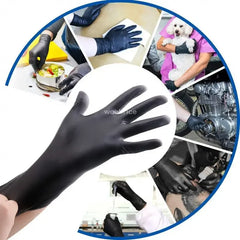 Disposable Gloves Nitrile Gloves Kitchen Black Home Cooking knit reel Tools Tattoo Washing Car Household Cleaning Work Gloves