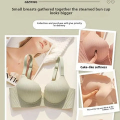 2024 New Push Up Bra for Small Chest Ultra Thick 6CM Padded No Steel Ring Comfortable & Sexy Lift Lingerie for Flat Chest Women