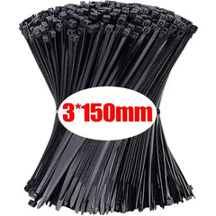 500/100Pcs Wholesale Plastic Nylon Cable Ties Self-locking Cord Straps Adjustable Cables Fastening Loop Home Office Wire Zip Tie