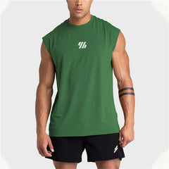 2025 Summer new Gym Vest Men broad shoulder Sleeveless Sports Tank Top quick-dry mesh Fitness T-shirt Running Tank Top men tops