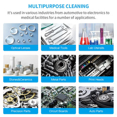 6.5L Vinyl Record Ultrasonic Cleaner with Bracket(Set) for Wash LP 12 Inch Records Label Saver Aluminum CNC Made 220V EU Plug