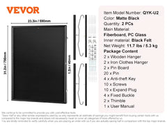 VEVOR Jersey Display / Sports Card Display Frame Case, Large Lockable Sport Shadow Box, 98% UV Protection PC Glass and Hangers