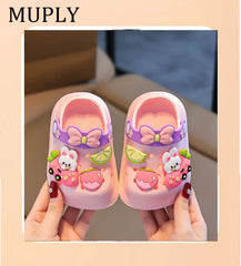 Summer Children Garden Clogs Shoes Boys&Girls Beach Sandal Kids Lightweight Breathable Cute Cartoon Slip Baby Slippers