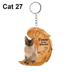 1 Piece 23 Style Dog Forever In My Heart Angel Pendant Bag Key Chains Car Keychain Keyring Pet Jewelry Gift For Women Girls