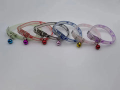 1PC Luminous Cat Necklace Glowing Small Dog Collar Anti-Loss Fluorescent Silicone Bell Collar Neck Ring Pet Cats Accessories