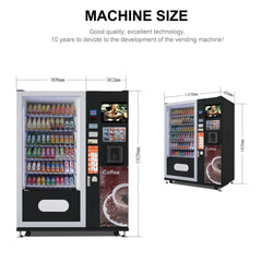 Automatic Coffee Vending Machine Drink Snacks Integrated Commercial with Snack Machines MDB System coffee machines With Grinder