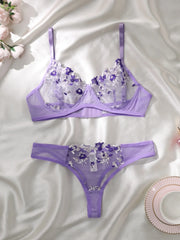 Sexy Lingerie Fancy Lace Eroticу Set Woman 2 Pieces Transparent Women's Underwear Embroidery Erotic Beautiful Bra And Panty Sets