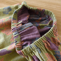 2024 Japanese Spring and Autumn New Women's Pajama Set 100% Cotton Vintage Long sleeved Pants Two Piece Set for Home Furnishings