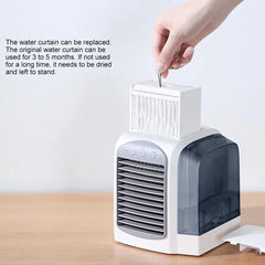 3-in-1 Summer Water-Cooled Fan Mini Air Cooler Humidifier Home Air Conditioner Desktop Fan Detachable Air Cooler Electric Fans