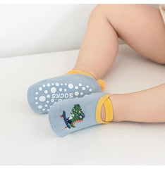 Spring Anti Slip Baby Socks Toddler Kids Floor Socks with Rubber Soles Autumn Newborn Baby Boy Girl Cartoon Cute Ball Warm Socks