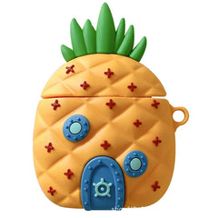 3D Cute Cartoon Pineapple House Silicone Case For Airpods Pro Bluetooth Earphone Charging Box Cover For Airpods 1 2 3