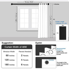 1PC 90% Blackout Curtain for Bedroom Living Room Window Screen Thermal Insulated Grommet Panels Light Reducing Shade Drapes