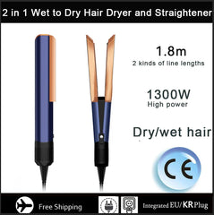 2-in-1 Hair Straightener and Dryer Combo - Negative Ion Heating Flat Iron for Quick, Long - Lasting Hair Styling at Home,salon