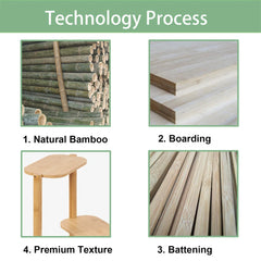 3 Tier Bamboo Corner Plant Stand - Indoor Flower Pot Shelf Display Holder for Home Garden