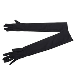 Long Satin Gloves for Women, Mittens, Monochromatic, Women's Fashion, Evening and Prom Costume, Autumn and Winter