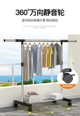 Telescopic Mobile Clothes Rack