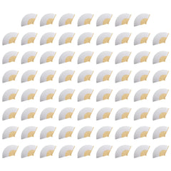 100-1PCS Hand Held Paper Fans Blank White Bamboo Folding Fans for Wedding Gift Party Dance DIY Decoration Personalised Fan