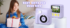 Kids Digital Camera 2.4" 1080P HD Video Camera Portable Instant Print Camera with 32GB Card, Birthday Gift for Boys Girls 3-12