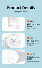 500ML Portable Blender Electric Juicer Fruit Mixers USB Rechargeable Blender juice Cup Bottle 6 Blades