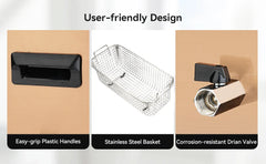 6.5L Ultrasonic Cleaner, 40kHz Ultrasonic Bath, Cleaning Machine For Jewellery Dental Motorbike Carburetor Auto Parts etc