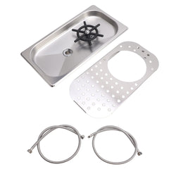 Built-in Cup Washer Stainless Steel Glass Cleaning Rinser High Pressure Cup Washer With Drain Drip Tray Hose For Bar Coffee Shop