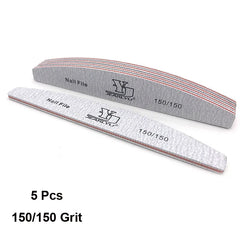 5/25Pcs/Lot Nail File Mix Color 80/100/150/180/240 Grit Professional Sandpaper Cuticle Remover Buffer Files Manicure Tool Set