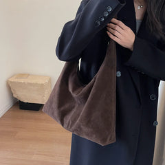 Hobo Bag PU Leather Large Capacity Shoulder Bag for Women with Zipper Handbag Solid Slouchy Bag Commuter Travel Bag