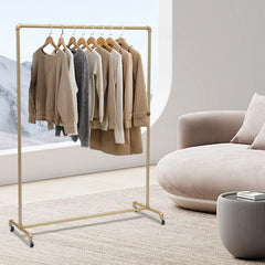 Movable Clothes Rack Universal Wheels Coat Rack Floor Clothes Hanger Bedroom Garment Rack Metal Clothing Rack Wardrobe Furniture