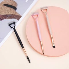 NEW Eyelash Beauty Collapsible Separator Portable Eyelash Brush Comb Mascara Curl Eye Lash Stainless Steel Eyelash Combing Tools