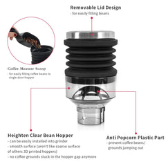 Coffee Beans Grinder Single Dose Hopper and Bellows Coffee Grinder Bean Bin Blowing Cleaning Tool For Eureka Mignon Grinder