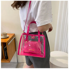 Crossbody Shoulder Bags with Removable Strap Stadium Approved Bags Women Transparent Clear Purse