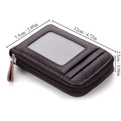 1pc Organ Card Bag Korean Edition Portable Women's Short Bank Card Cover Business Card Clip Zipper Vertical Handheld Bag