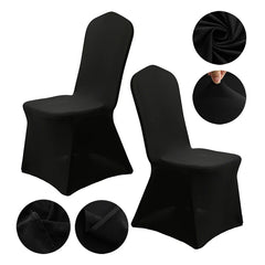 Black Extra Thicker Spandex Chair Covers For Wedding Events Party Decoration High Quality Stretch Elastic