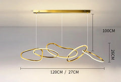 Modern Simplicity Circle LED Pendant Lights for Dining Living Home Decor Hanging Ring Chandelier Lamp Fixture