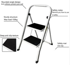 DayPlus Safety Folding Step Stool 2-4 Step Ladder Portable Foldable Stepladder Anti Slip Feet for Indoor Outdoor Home Office