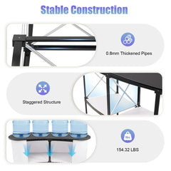 Foldable Tradeshow Table Exhibition Countertop Podium Promotion Table Office Reception Desk School Lecture Table