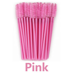 ANNAFRIS 50Pcs Disposable Eyelash Brush Soft Head Crystal Eyebrow Brush Lash Extension Brush Mascara Wand Makeup Tool