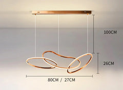 Modern Simplicity Circle LED Pendant Lights for Dining Living Home Decor Hanging Ring Chandelier Lamp Fixture