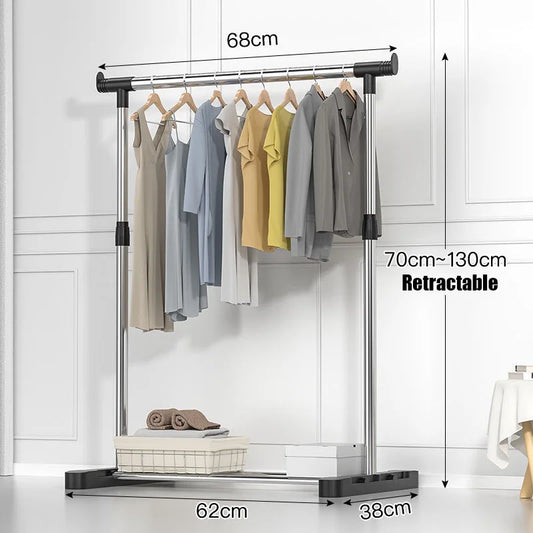 Telescopic Mobile Clothes Rack