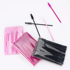 ANNAFRIS 50Pcs Disposable Eyelash Brush Soft Head Crystal Eyebrow Brush Lash Extension Brush Mascara Wand Makeup Tool