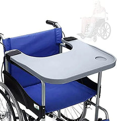 ABS Removable Wheelchair Tray Table w/2 Cup Holders Disabled Portable Lap Tray