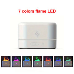 7 colors Fire Flame Air humidifier Cool Mist Usb Led change color Aroma Essential Oil Diffuser h2o air humidifier Room Freshener